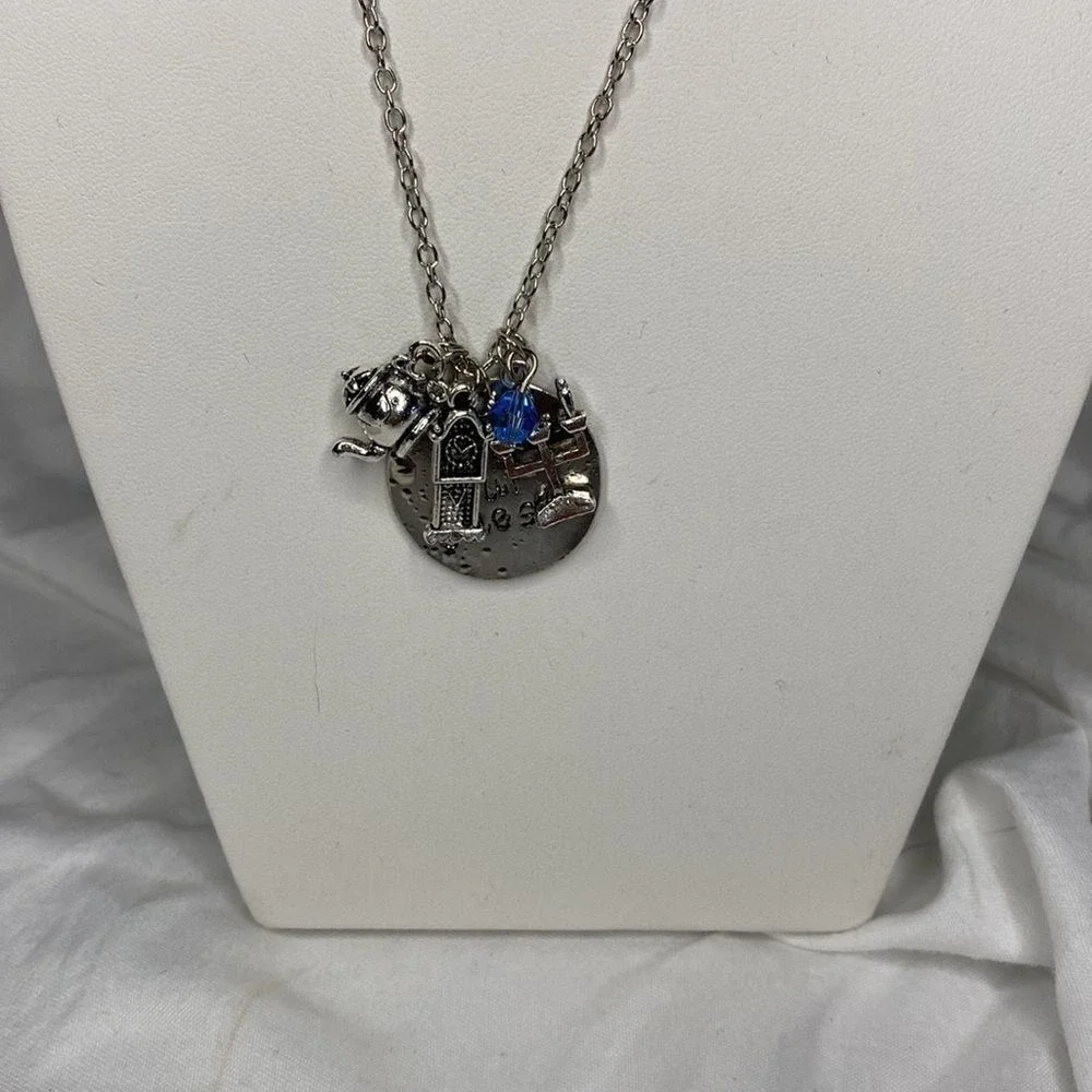 Beauty and the Beast Charm Necklace Be Our Guest Disney Belle Inspired *Flaw GUC